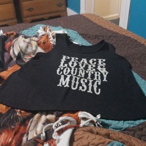 Peace, love, and country music tank top